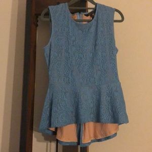 BCBG lacey turquoise tank top